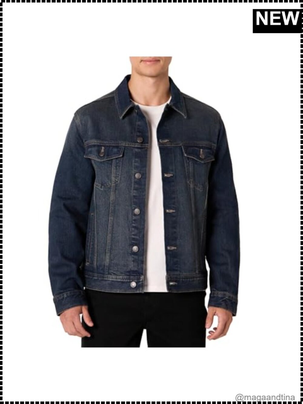 Heavyweight Low Stretch Regular-Fit Denim Jacket Chest Patch Pockets